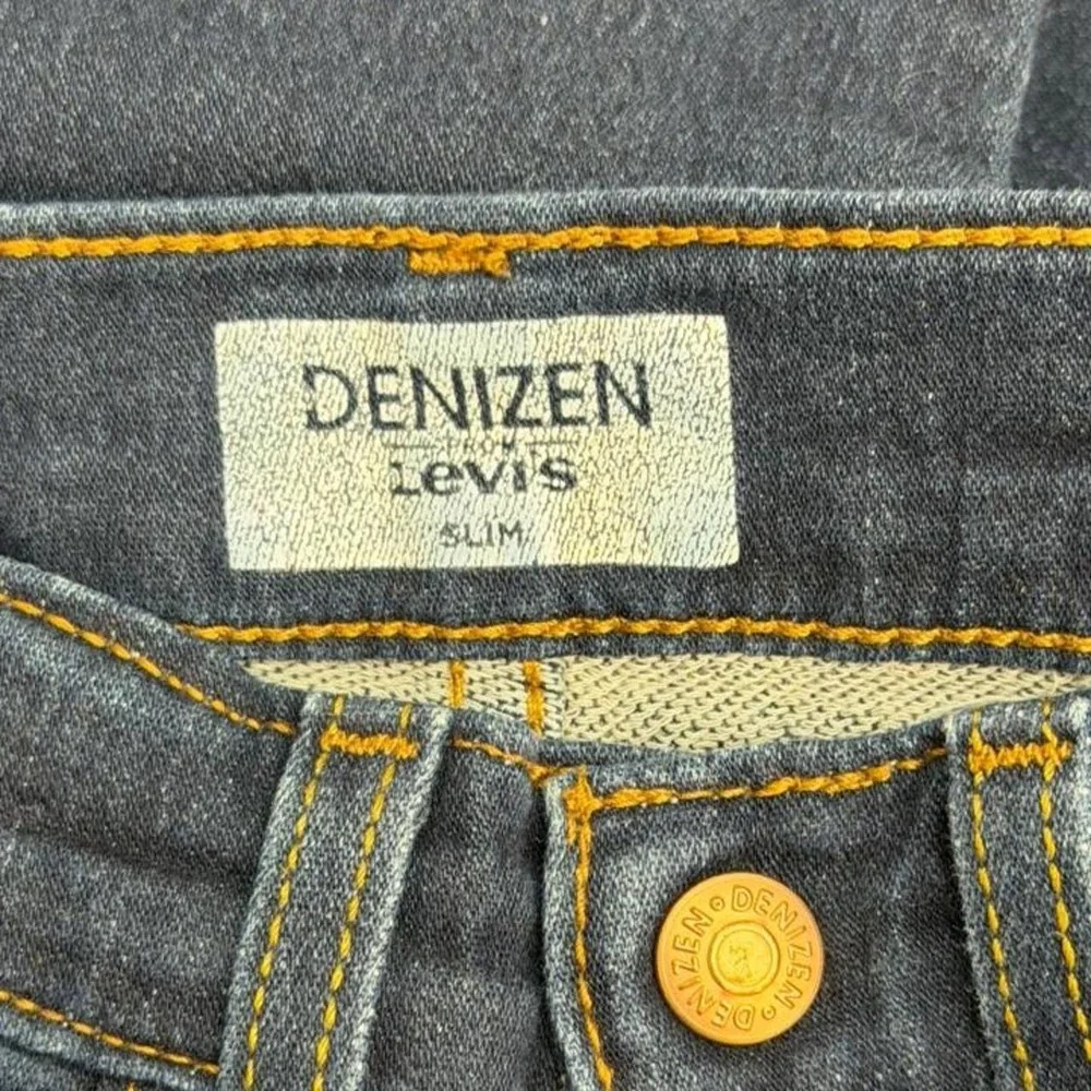 Denizen From Levi's Slim Fit Distressed Jeans Dark Wash Adjustable Waist Boys 7
